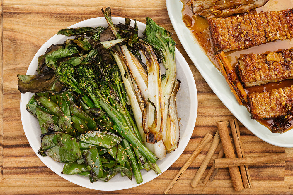 Soy And Sesame Grilled Bok Choy
