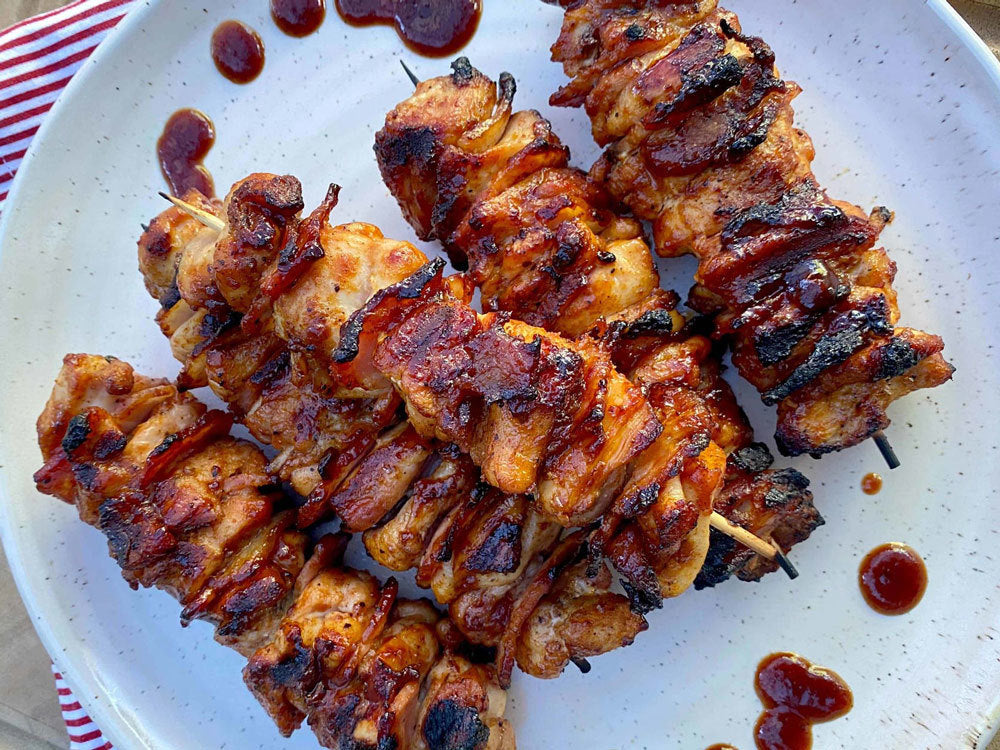 Chicken Bacon Skewers 1