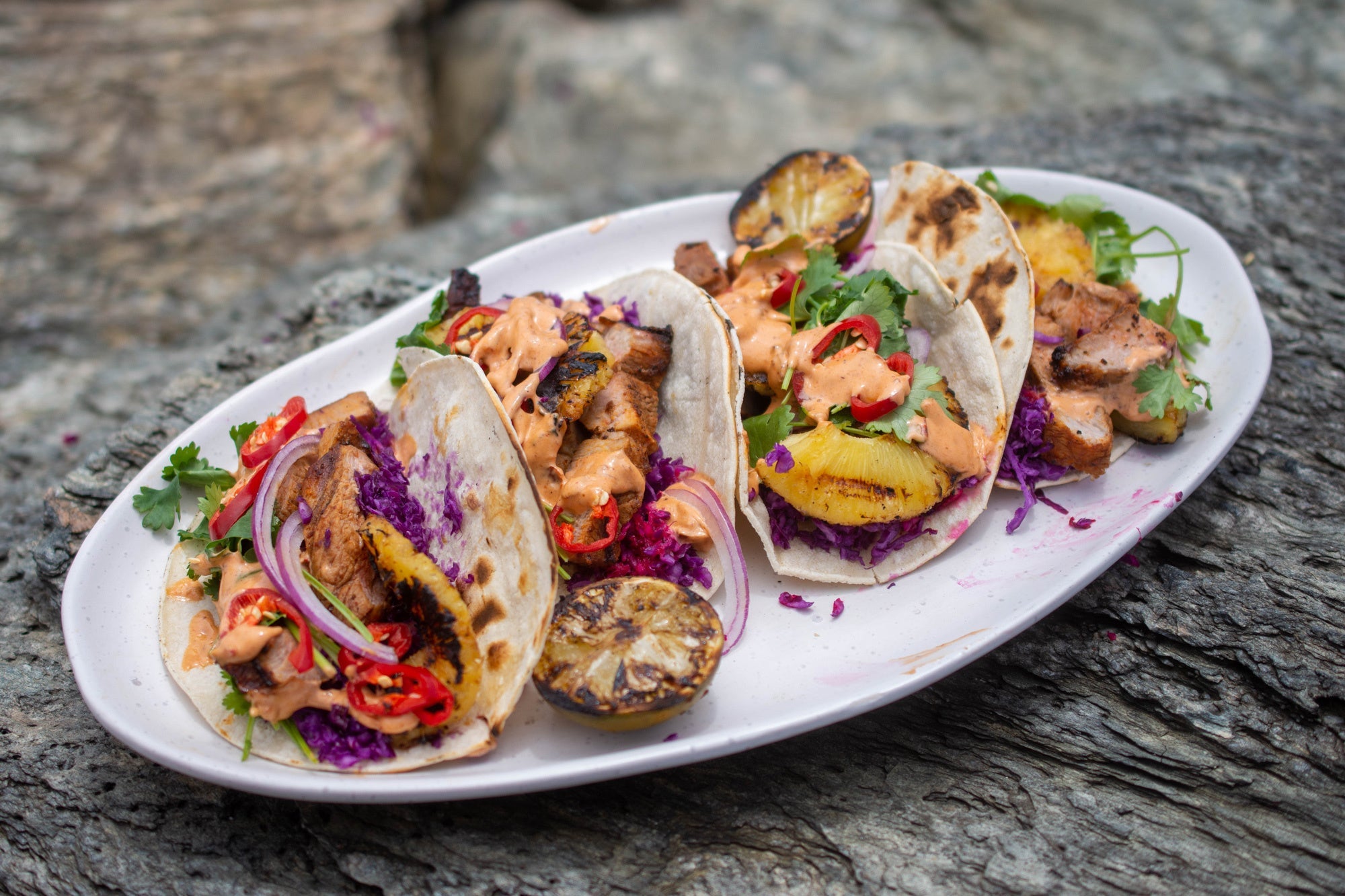 Chiptole Pork And Grilled Pineapple Tacos