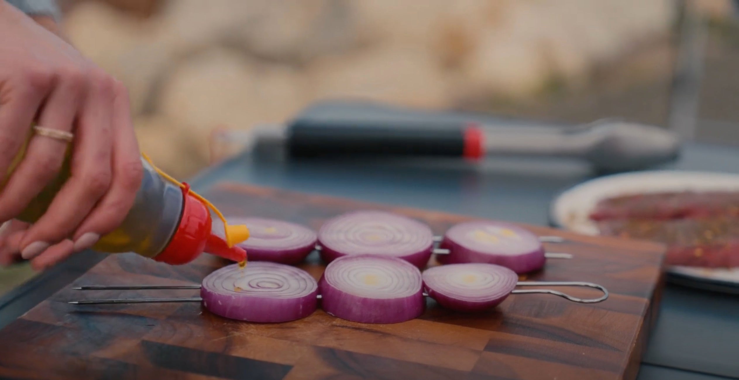 Onion Ring Skewers