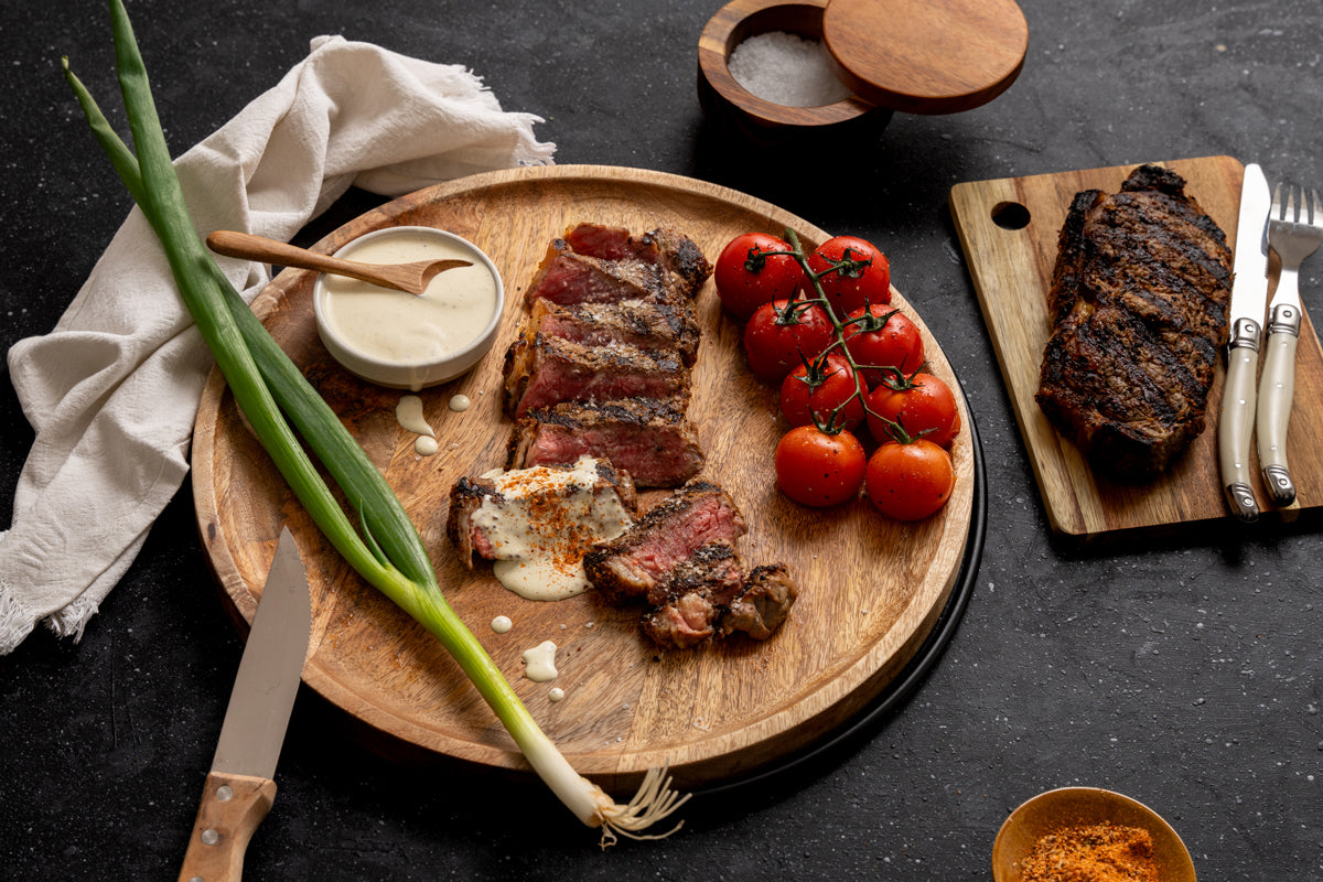 Porterhouse Steaks With Mustard Whip 1