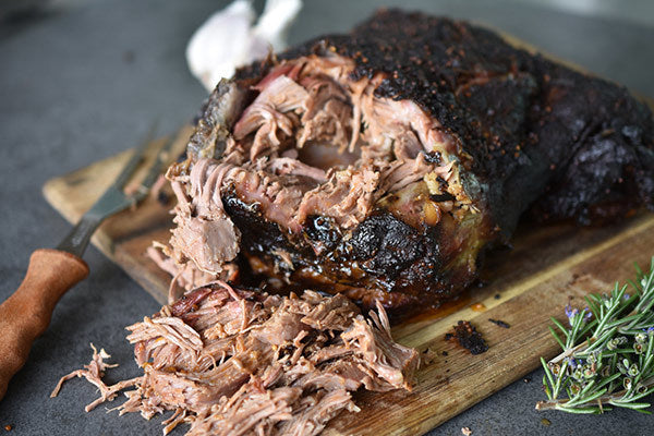 Pulled Low And Slow Smoked Lamb Shoulder