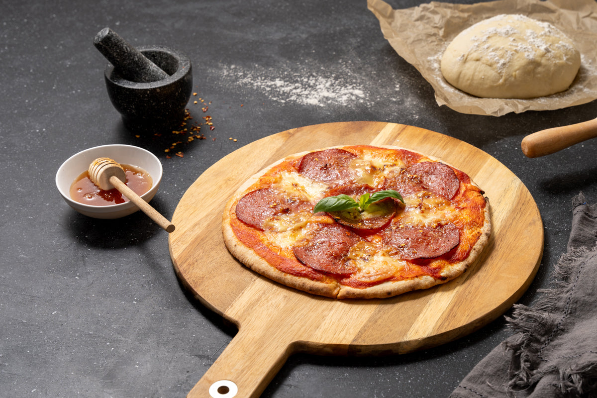 Salami And Chilli Infused Honey Pizza