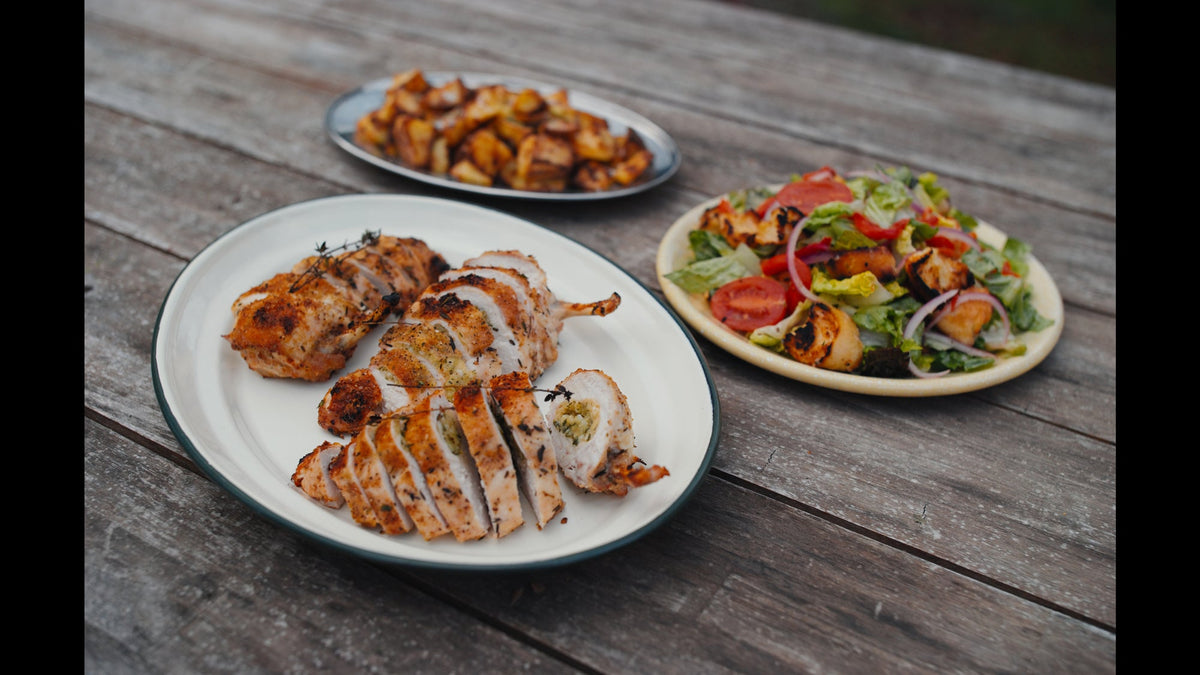 Crispy Skin Chicken Breast With Melty Garlic Cheese