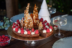 Dark Chocolate Torte With Roasted Almond Shards