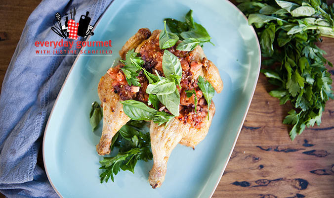 Butterflied Roast Chicken With Smoked Tomato Salsa 1