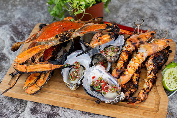 Mixed Seafood Grill With Thai Chilli Dressing