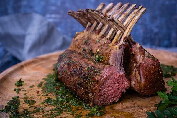 Rack Of Lamb With Board Chimichurri