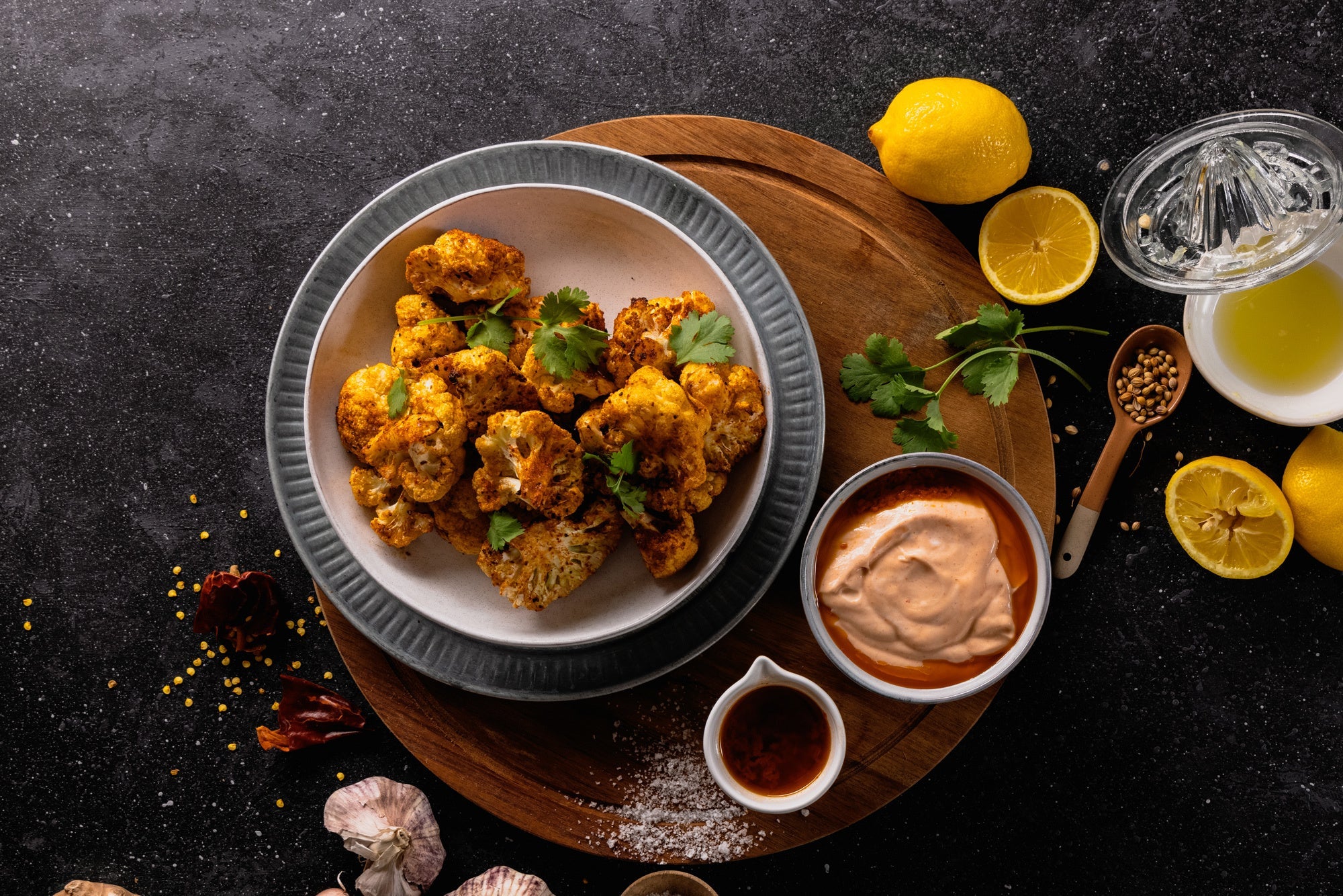 Roasted Cauliflower Bites With Harissa Yoghurt 2