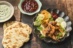 Spiced Prawn Flatbreads