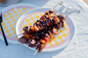 Sticky Soy Pork And Pineapple Skewers
