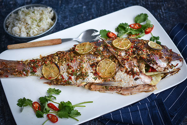 Vietnamese Baked Snapper With Coconut Rice