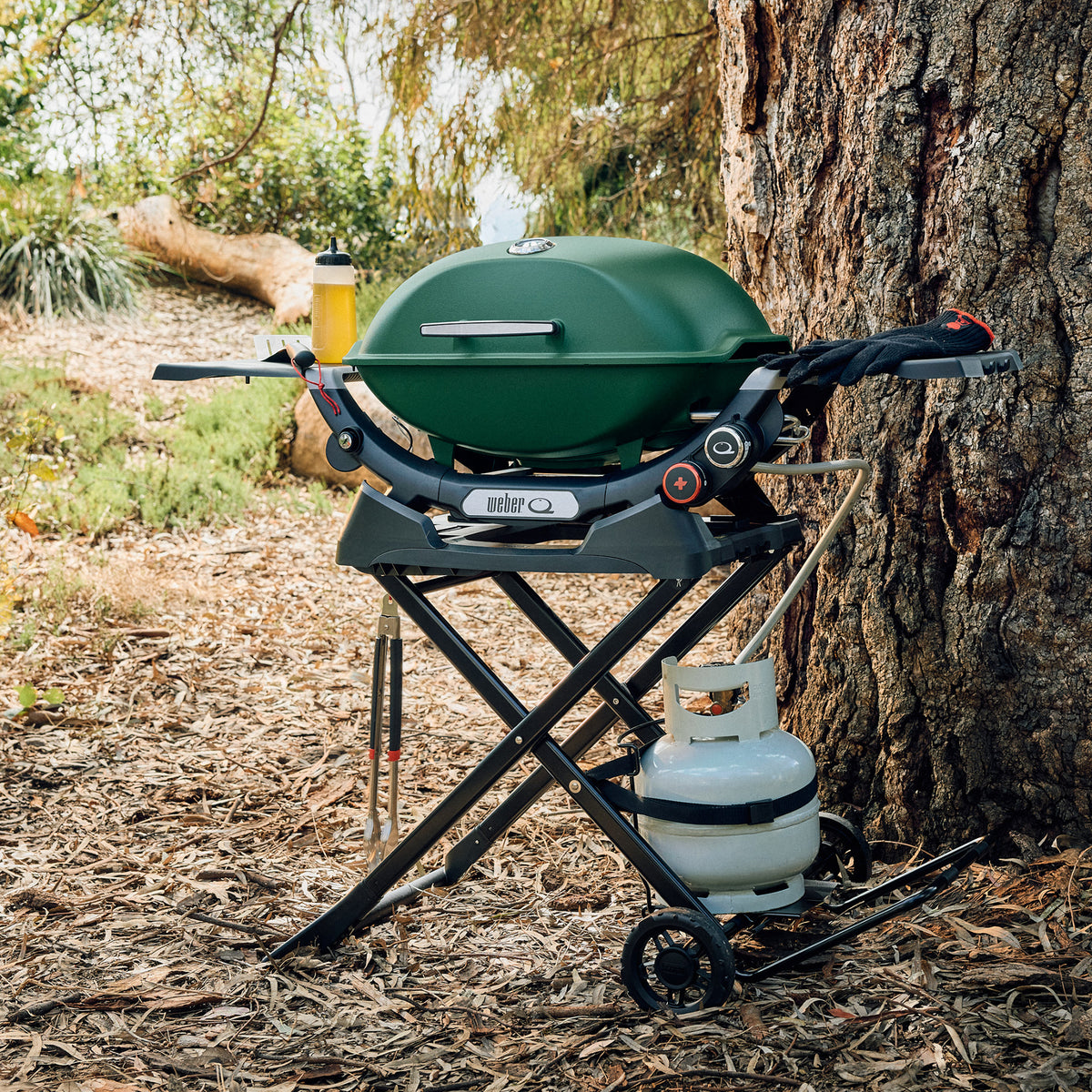 Weber® Q™+ Premium (Q2800N+) Gas Barbecue (LPG) Bushland Green