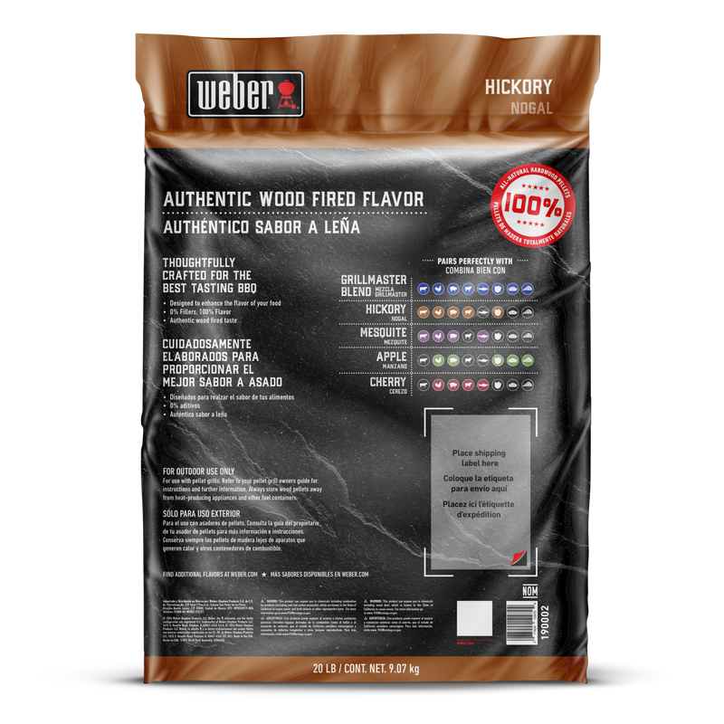 Hickory All-Natural Hardwood Pellets 9kg