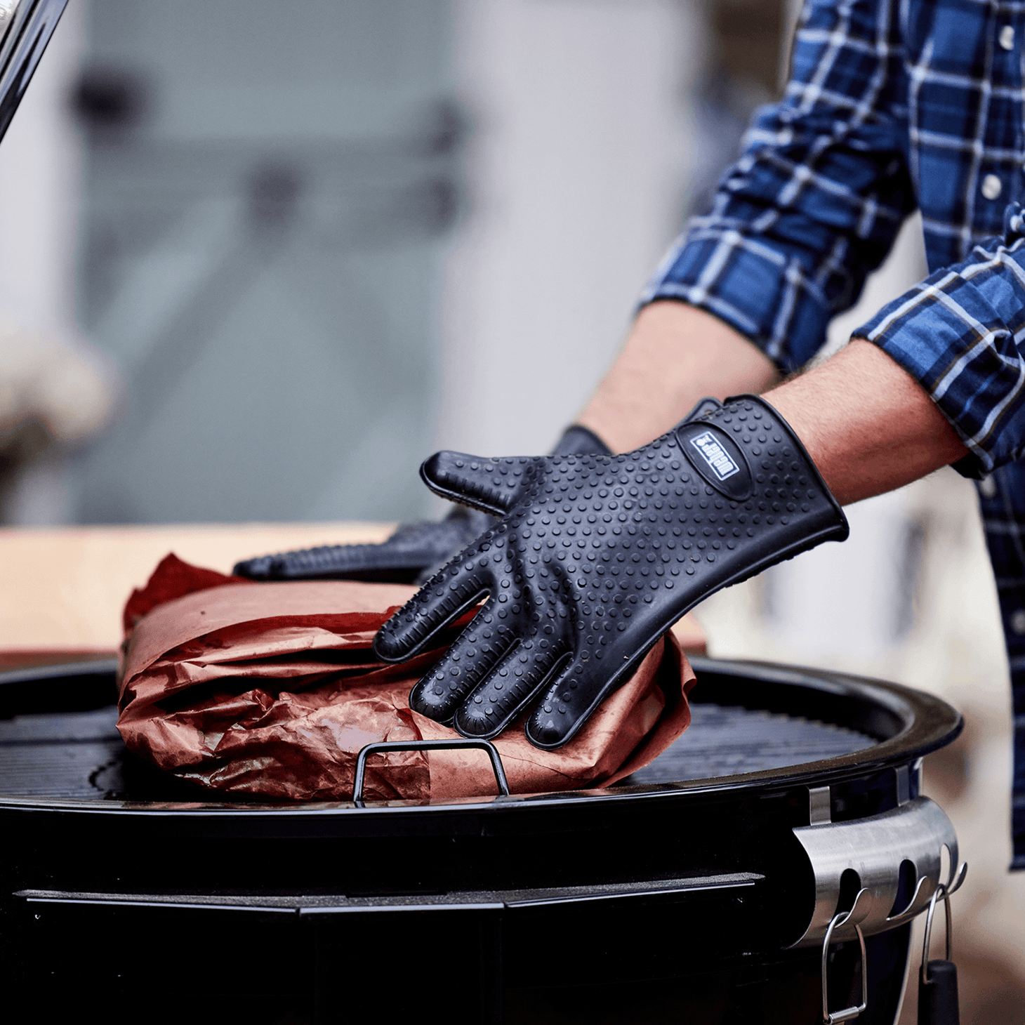 Silicone BBQ Grilling Gloves - L