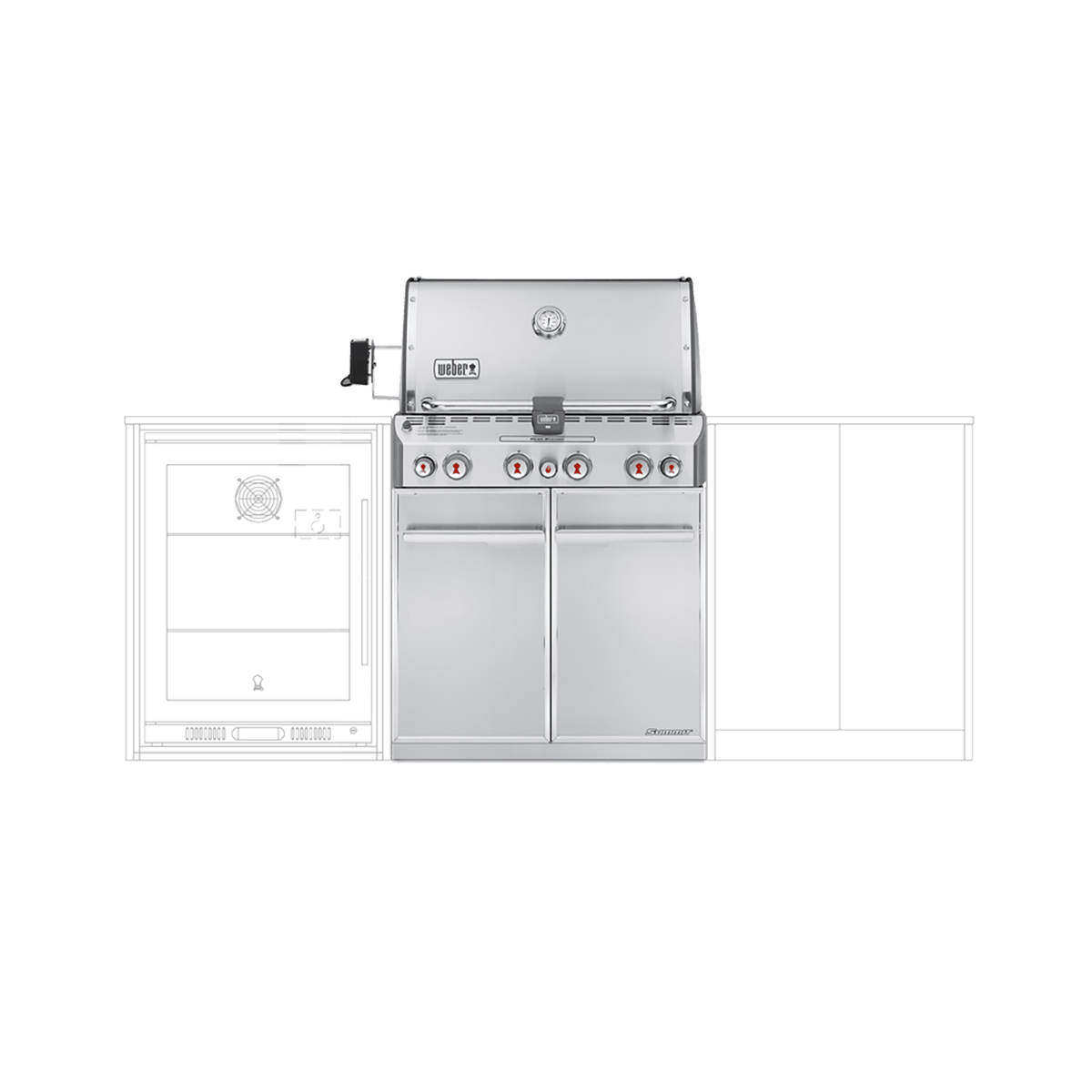 Summit® S-460 4-Burner Built-In Gas Barbecue (LPG)
