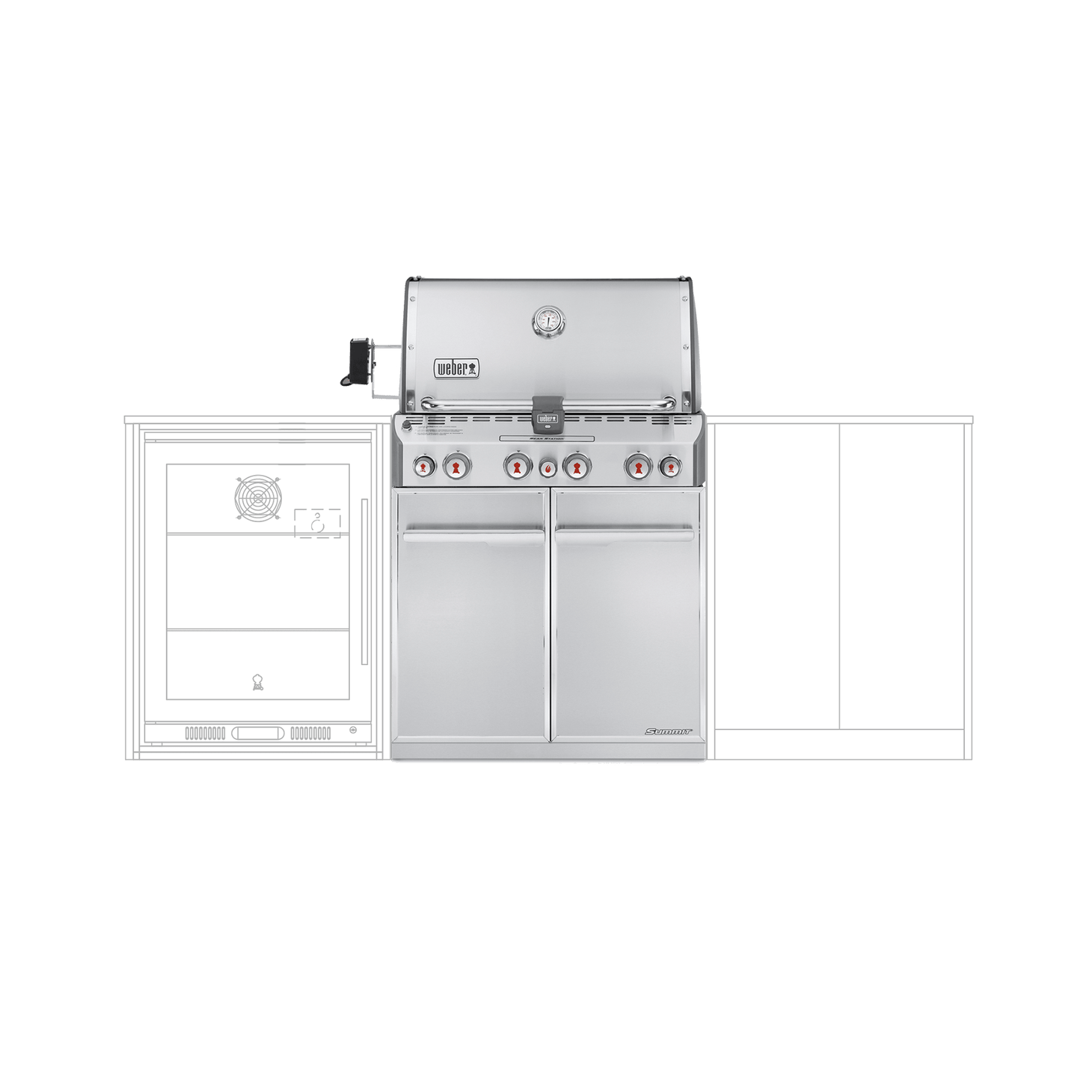 Summit® S-460 4-Burner Built-In Gas Barbecue (Natural Gas)
