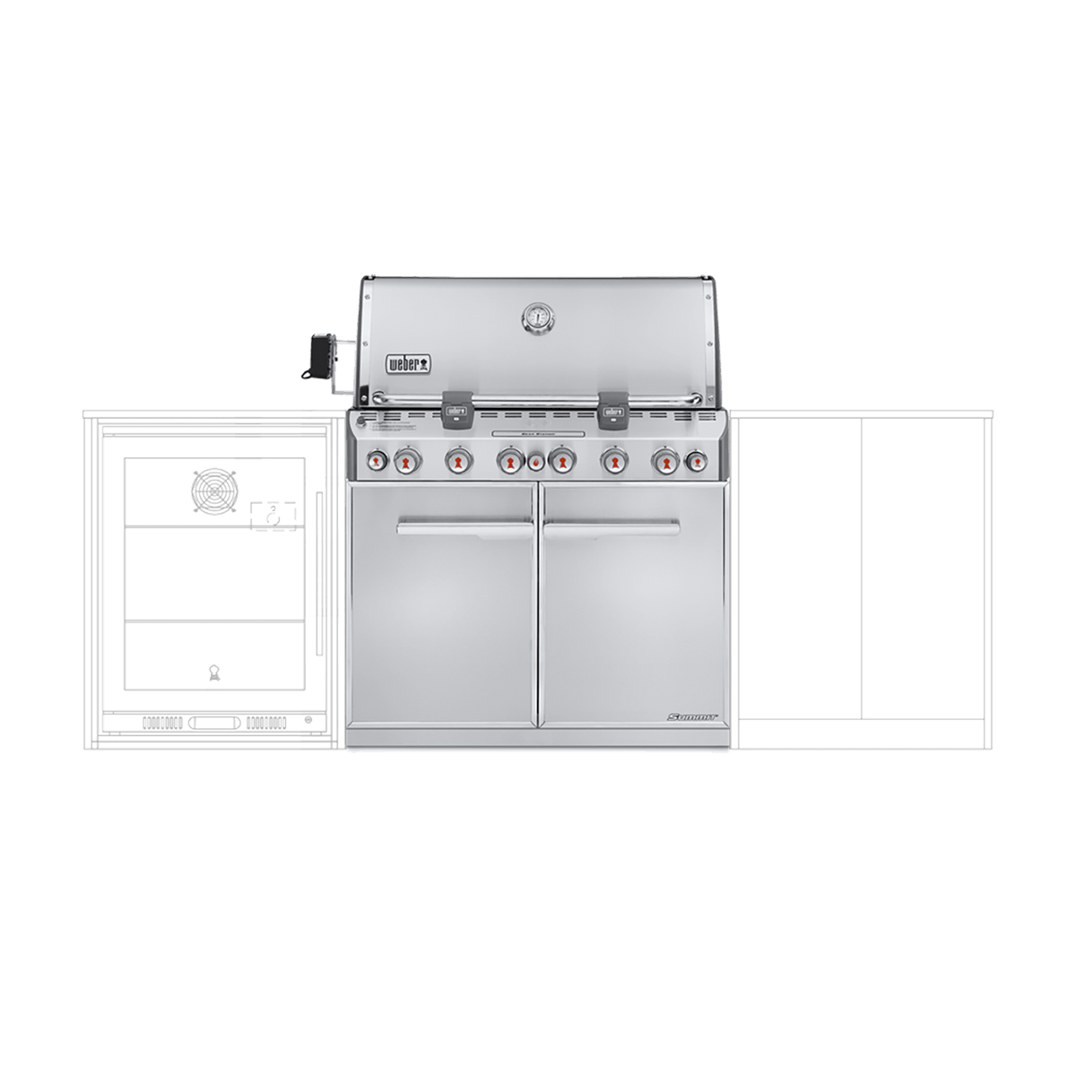 Summit® S-660 6-Burner Built-In Gas Barbecue (Natural Gas)